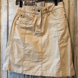 Kaki cotton skirt by Talbots